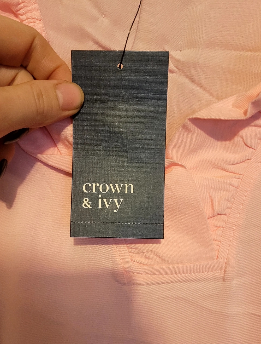 Crown & Ivy Light Pink Sleeveless "Mara" Dress NWT XL - Picture 5 of 7